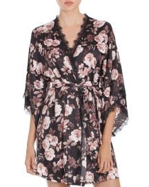 Midnight Bakery Lace-Trimmed Floral Kimono  at Bloomingdales